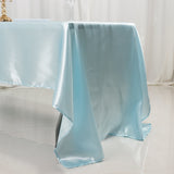 60"x126" Light Blue Smooth Satin Rectangular Tablecloth