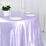 120inch Lavender Lilac Seamless Satin Round Tablecloth