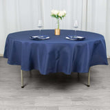 90" Navy Blue Premium Polyester Round Tablecloth - 220GSM