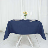 54"x54" Navy Blue Premium Polyester Square Tablecloth - 220GSM