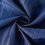 132inch Navy Blue Accordion Crinkle Taffeta Seamless Round Tablecloth#whtbkgd