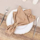 5 Pack Nude Premium Scuba Cloth Napkins, Wrinkle-Free Reusable Dinner Napkins - 20x20inch