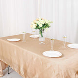 60"x126" Nude Satin Rectangular Tablecloth