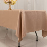 60"x102" Nude Lamour Satin Rectangle Tablecloth