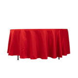 108" Red Lamour Satin Round Tablecloth