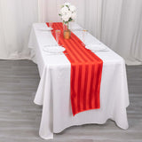 12x108inch Red Satin Stripe Table Runner, Elegant Tablecloth Runner