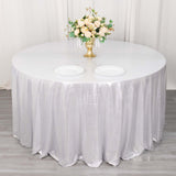 120inch Silver Shimmer Sequin Dots Polyester Tablecloth