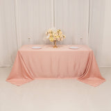 90x132inch dusty rose Seamless Lamour Satin Rectangle Tablecloth for 6 Foot Table