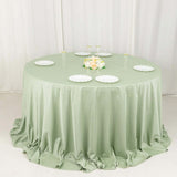 Sage Green Premium Scuba Wrinkle Free Round Tablecloth, Seamless Scuba Polyester Tablecloth