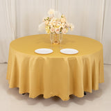 108" Champagne Lamour Satin Round Tablecloth