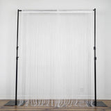 12ft Long White Silk String Tassels Backdrop Party Curtains