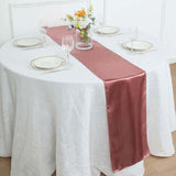 12inch x 108inch Cinnamon Rose Seamless Satin Table Runner