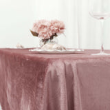 60"x102" Dusty Rose Premium Velvet Rectangle Tablecloth, Reusable Linen