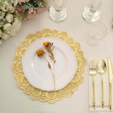 50 Pcs | 12inch Round Gold Lace Paper Doilies, Food Grade Paper Placemats