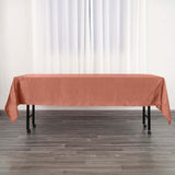 60"x102" Terracotta (Rust) Smooth Satin Rectangular Tablecloth