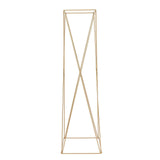 2 Pack | 32inch Gold Geometric Crisscross Metal Frame Flower Stands