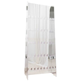 5ft Silver Mirror Finish 5-Tier 40 Champagne Glass Holder Wall Stand, Foam Board Wine Glass Standing