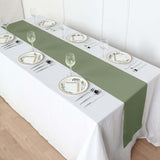 12x108inch Eucalyptus Sage Green Polyester Table Runner