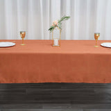 60"x102" Terracotta (Rust) Polyester Rectangular Tablecloth