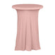 Dusty Rose Round Heavy Duty Spandex Cocktail Table Cover With Natural Wavy Drapes