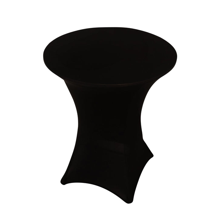 Black Highboy Spandex Cocktail Table Cover, Fitted Stretch Tablecloth