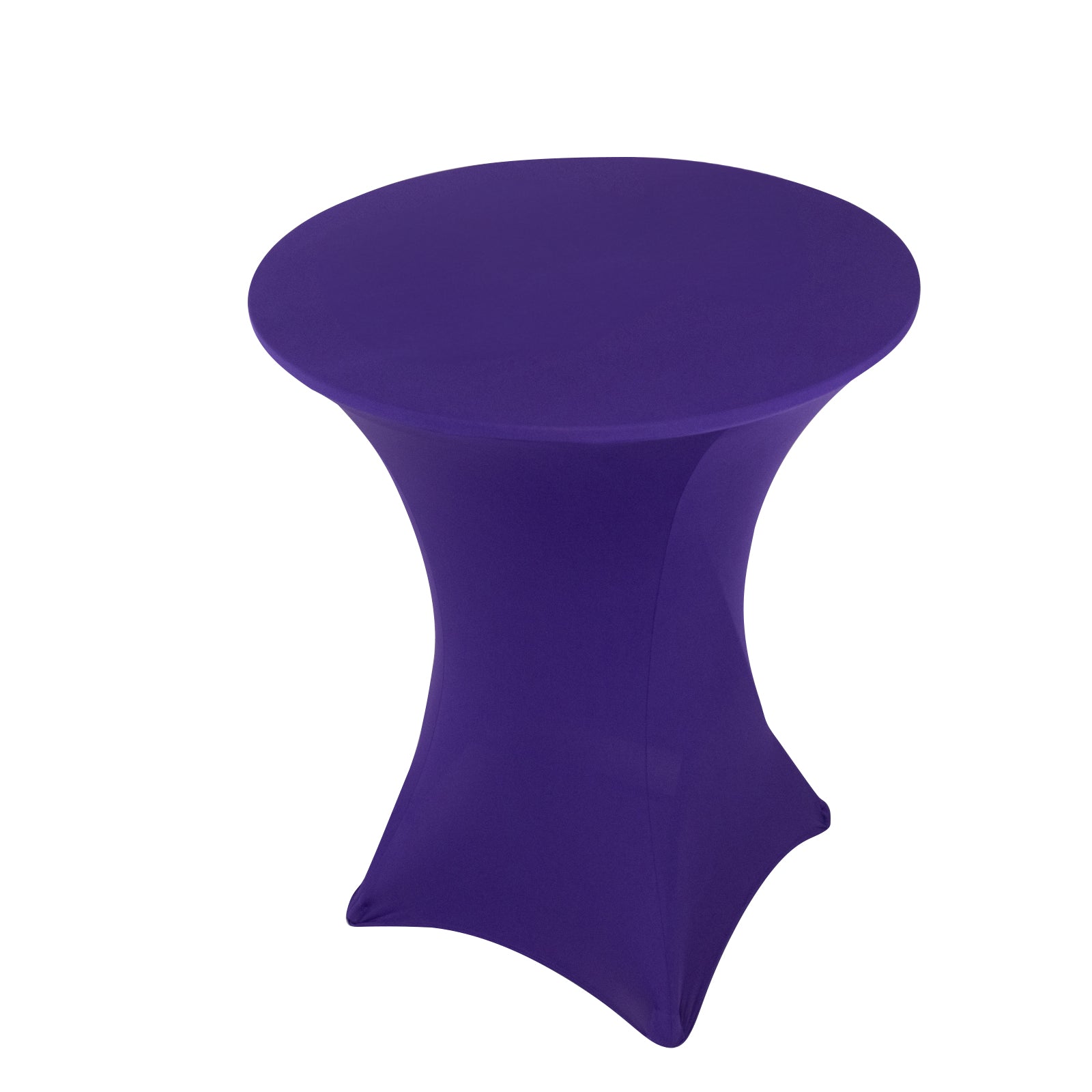 Spandex 33"-36" Round Cocktail Table Cover Purple - Easy to Maintain Stretch Fitted Highboy Tablecloth