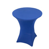 Royal Blue Highboy Spandex Cocktail Table Cover, Fitted Stretch Tablecloth