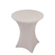 Silver Highboy Spandex Cocktail Table Cover, Fitted Stretch Tablecloth