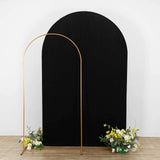 8ft Matte Black Spandex Fitted Wedding Arch Cover For Round Top Chiara Backdrop Stand