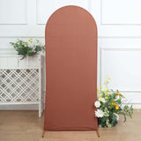 5ft Matte Terracotta (Rust) Spandex Fitted Chiara Backdrop Stand Cover