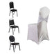 Metallic Silver Shimmer Tinsel Spandex Banquet Chair Cover With Attached Sash Band