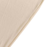 4ft Beige Rectangular Stretch Spandex Tablecloth