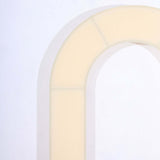 8ft Beige Spandex Fitted Open Arch Wedding Arch Cover, Double-Sided U-Shaped Backdrop Slipcover