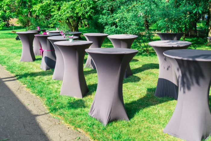 spandex table linen