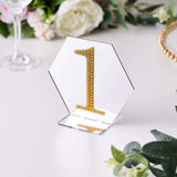 4inch Gold Decorative Rhinestone Number Stickers DIY Crafts - 1