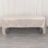 60x126inch Beige Shimmer Sequin Dots Polyester Tablecloth, Wrinkle Free Sparkle Glitter