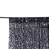 8ftx8ft Black Big Payette Sequin Event Background Drapery Panel, Photo Backdrop Curtain