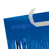 Metallic Foil Fringe Table Skirt, Self Adhesive Party Table Skirt - Royal Blue