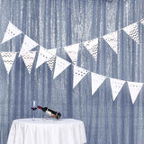 8ftx8ft Dusty Blue Sequin Event Background Drape, Photo Backdrop Curtain Panel