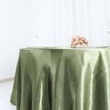 120inch Eucalyptus Sage Green Satin Round Tablecloth