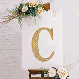 8inch Gold Decorative Rhinestone Alphabet Letter Stickers DIY Crafts - C