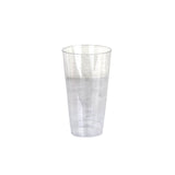 12 Pack | 17oz Tall Silver Glitter Sprinkled Plastic Cups, Disposable Party Glasses