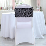 5 pack | Black | Big Payette Sequin Round Chair Sashes