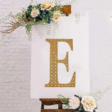 8inch Gold Decorative Rhinestone Alphabet Letter Stickers DIY Crafts - E