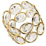 Bling Glass Crystal Gem Napkin Rings - Gold - 4PCS#whtbkgd