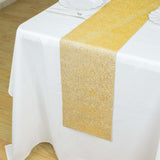 10x108inch Gold Diamond Rhinestone Mesh Table Runner, Crystal Rhinestone Ribbon Bling Roll