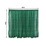 Hunter Emerald Green Metallic Shimmer Tinsel Event Background Drapery Panel, Photo Backdrop Curtain