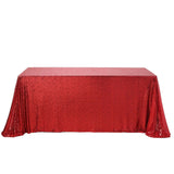 90x156" Red Premium Sequin Rectangle Tablecloth