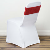 5 pack | 6x15 Red Sequin Spandex Chair Sash