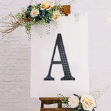 8 inch Black Decorative Rhinestone Alphabet Letter Stickers DIY Crafts - A